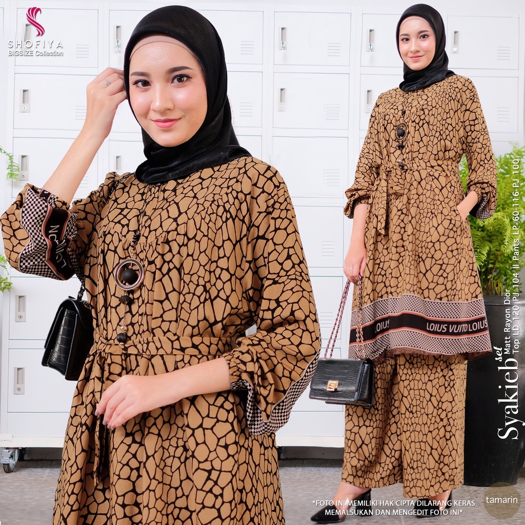 [COD] [Murce] Syakieb Setelan OneSet Baju Wanita Remaja  Dewasa Tunik + Pants Premium Syakieb Jumbo 