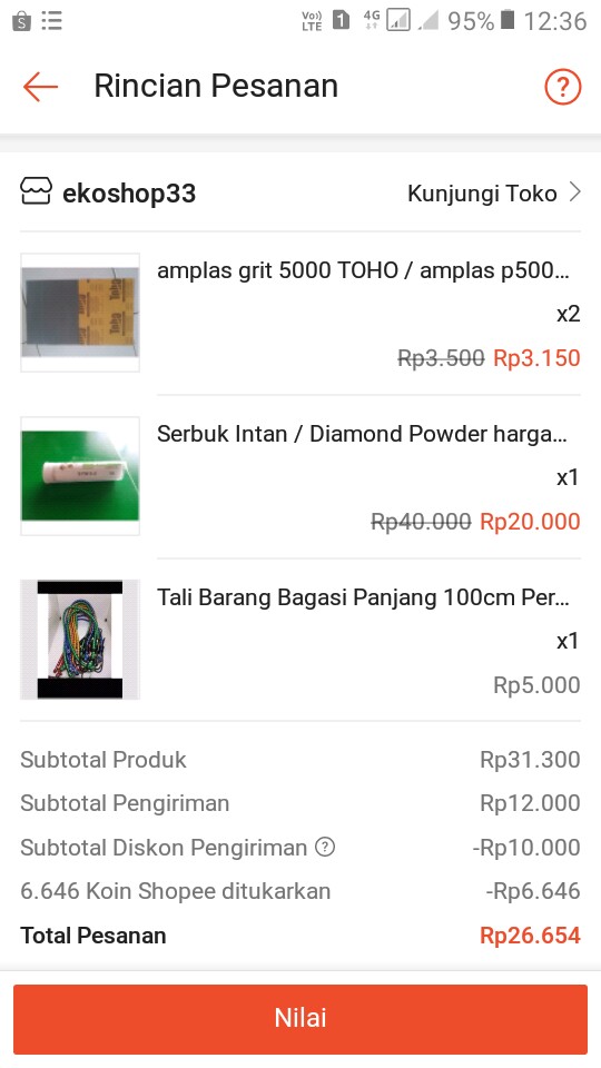 Amplas Grit 5000 Toho / Amplas P5000 Toho Waterproof Harga Grosir