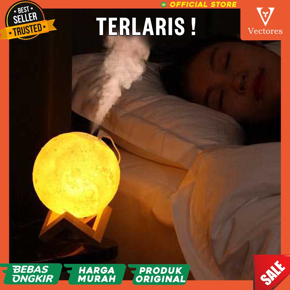 [ORIGINAL] Pelembab Pewangi Pengharum Udara Air Humidifier Ultrasonic Diffuser Fogging Purifier Dengan Lampu Tidur Light Kamar