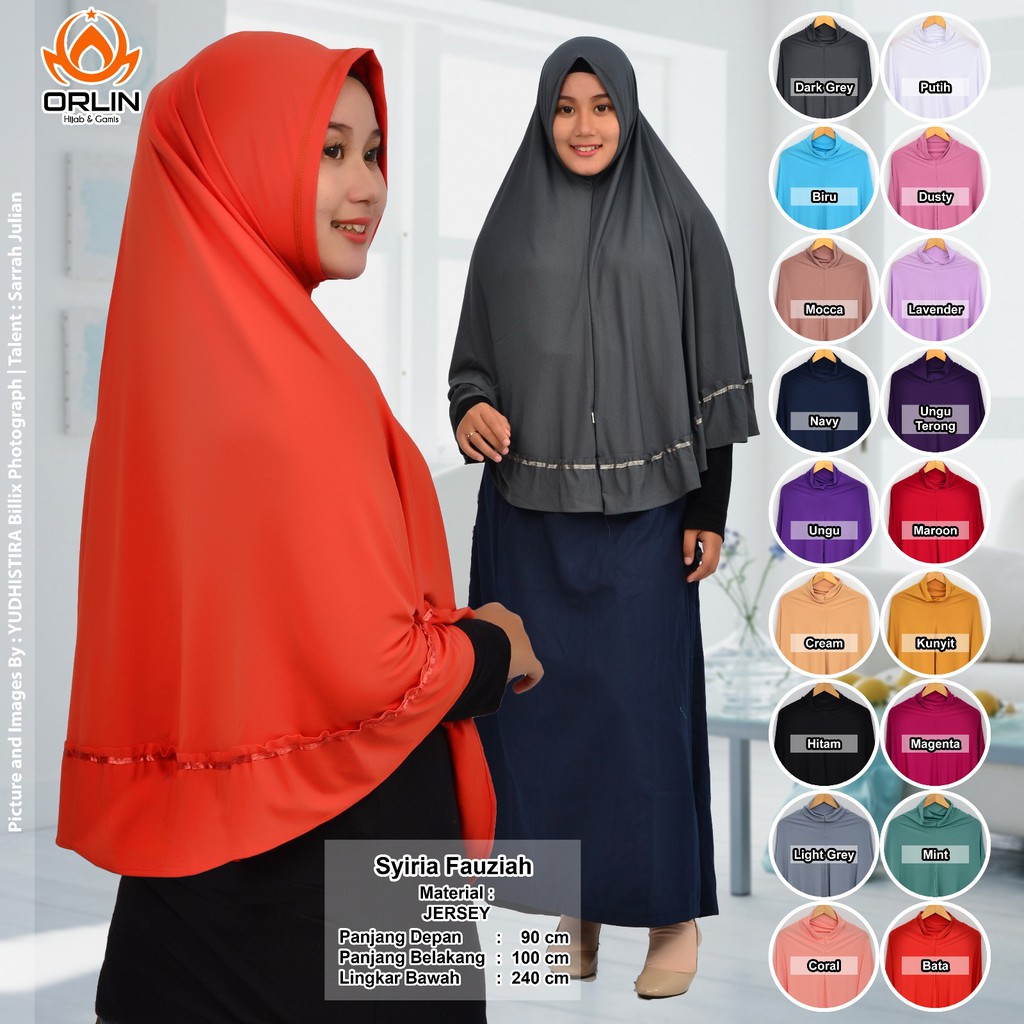 Orlin HIJAB POLOS SYIRIA FAUZIAH NON PET MATT JERSEY PREMIUM