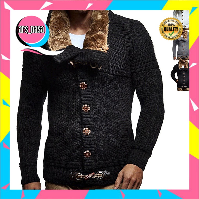 Sweater Pria Import  Sweater Pria 2021     Warna Solid Lengan Panjang Rajutan Mantel    Turtle