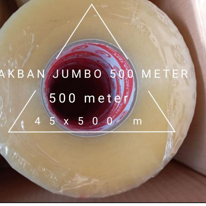 

NFG⋆ Lakban jumbo 2inc x45 mm x 500 yard full tape Ready Banyak