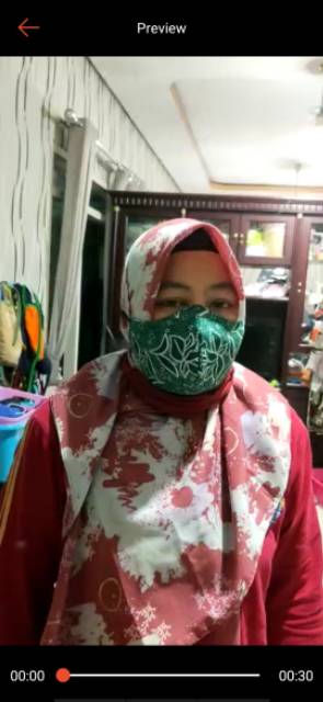 Grosir Masker batik PKK nasional 3ply 2in1