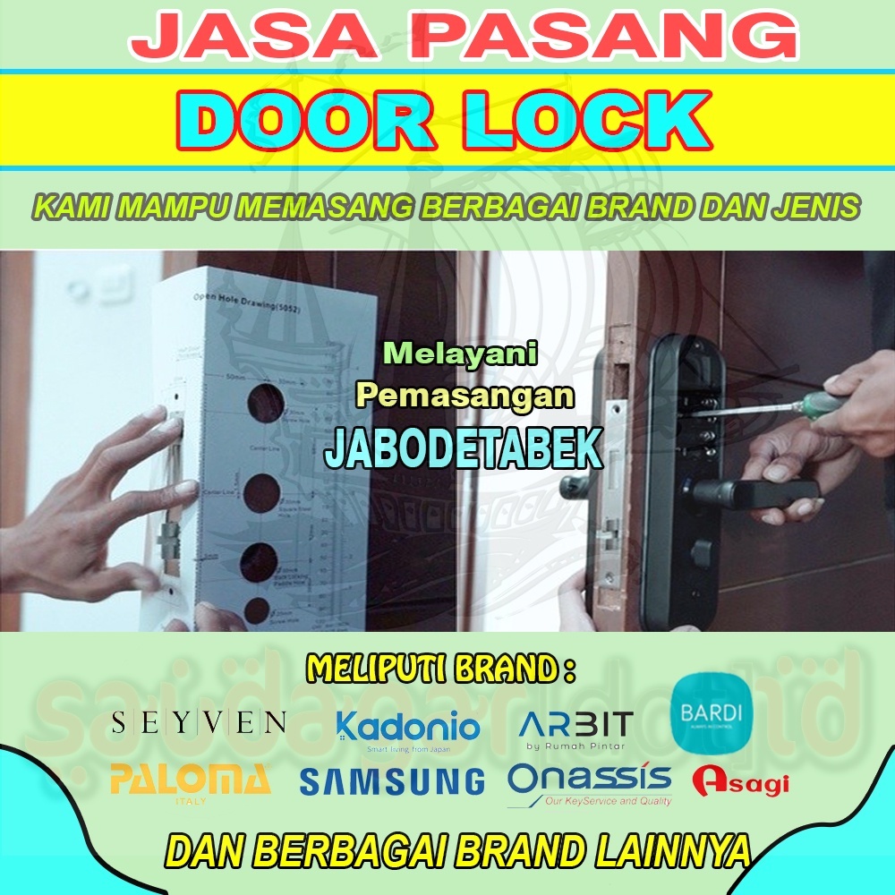 Jasa Pasang Door Lock BARDI Xiaomi SEYVEN Kadonio Paloma Premium Arbit