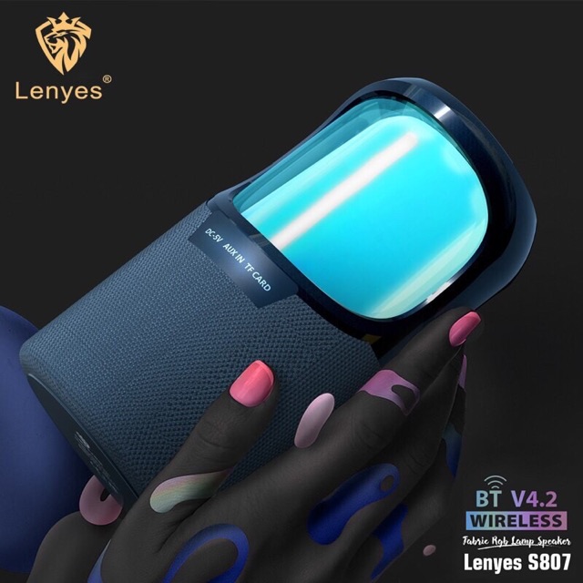 Speaker Wireless Lenyes S807 Lampu LED Bluetooth + Waterproff