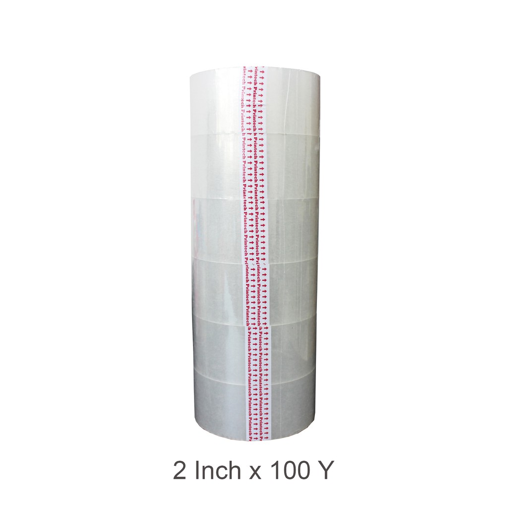 

PRINTECH OPP Tape Lakban Bening / Coklat 2 Inch 100 Y / 1 Selop 6 Roll