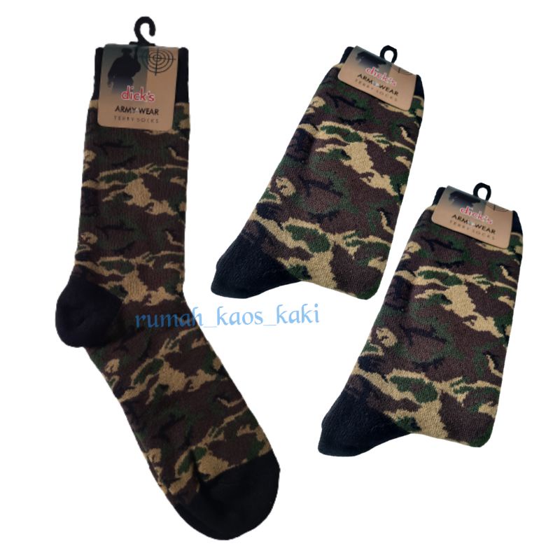 Kaos kaki TNI loreng/kaos kaki tebal