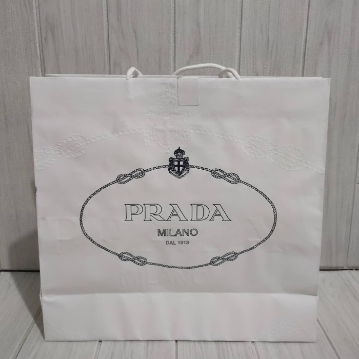 

(TERLARIS) paperbag prada large original / paper bag prada / pb prada