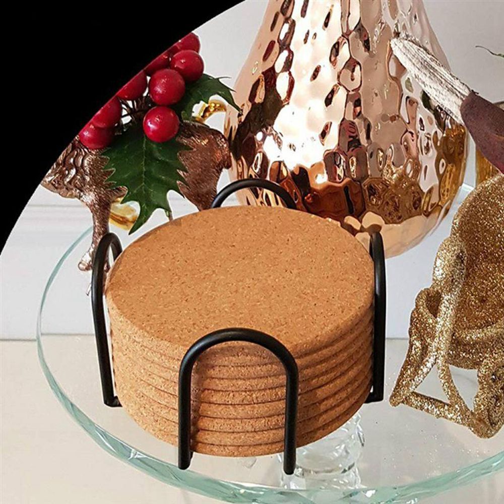 ELEGANT 1Pc Coaster Rack Cup Mat Table Pad Holder Coaster Holder Coasters Shelf Kitchen Supplies Drinks Holder Iron Mat Holder Storage Rack Mat Organizer