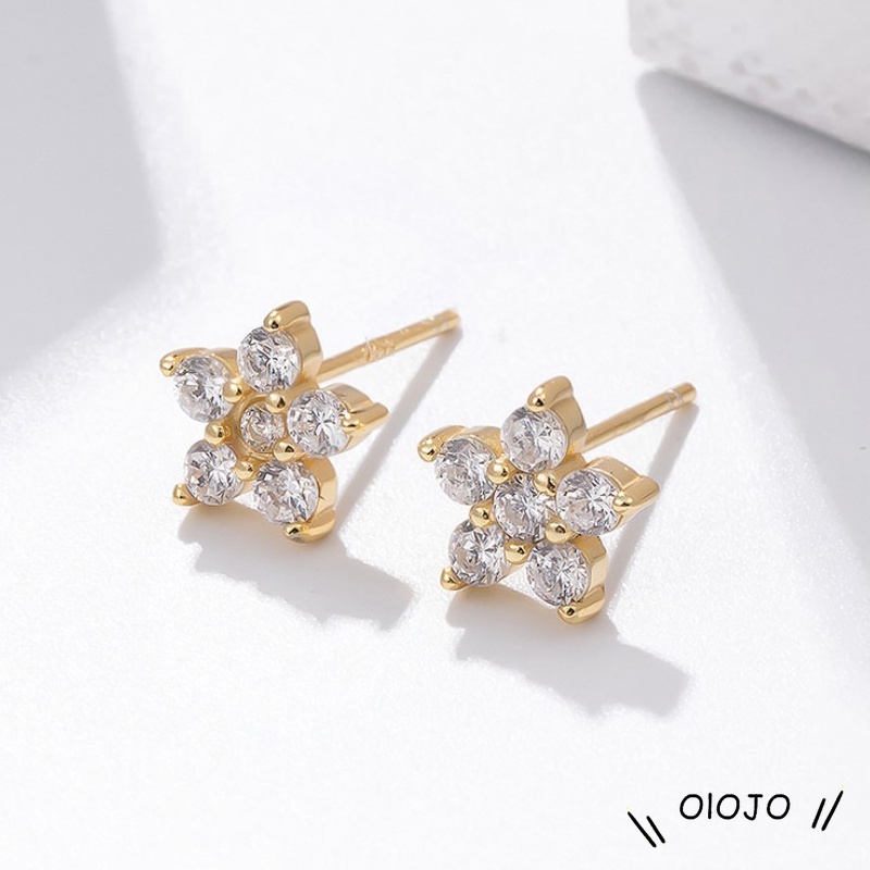 Versi Korea Dari Anting Zirkon Sederhana Aksesoris Pesta Fashion Jewelry - ol