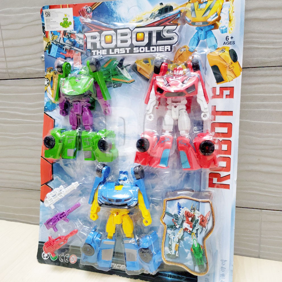 Robots The Last Soldier Mainan Robot Mobil 3in1 Transformers dapat 3 robot