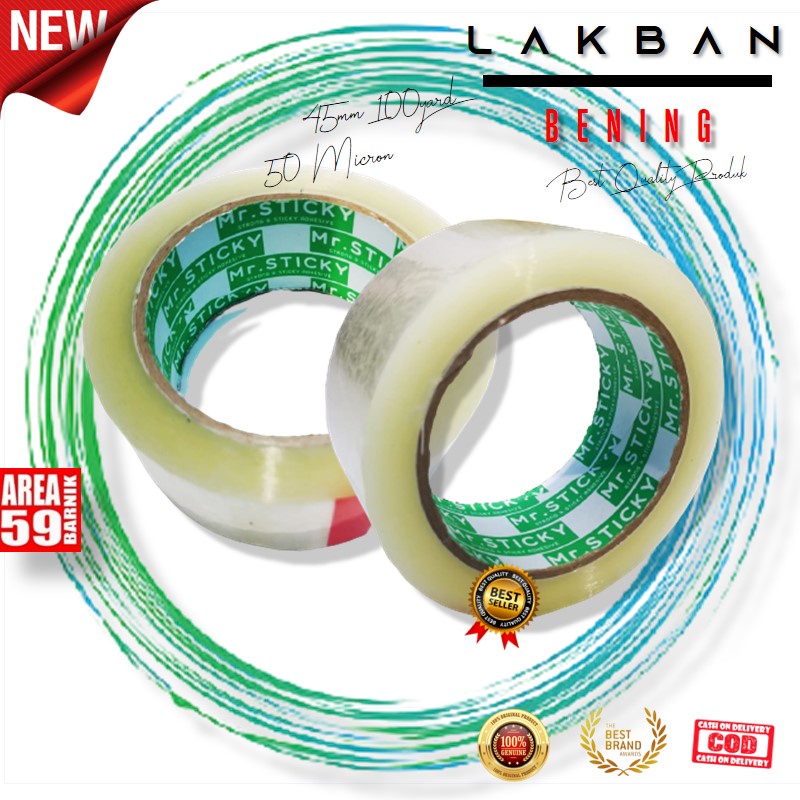 

Lakban Bening 45 x 100 Yard Daya Rekat 50 Micron Kuat Tebal Tidak mudah Putus