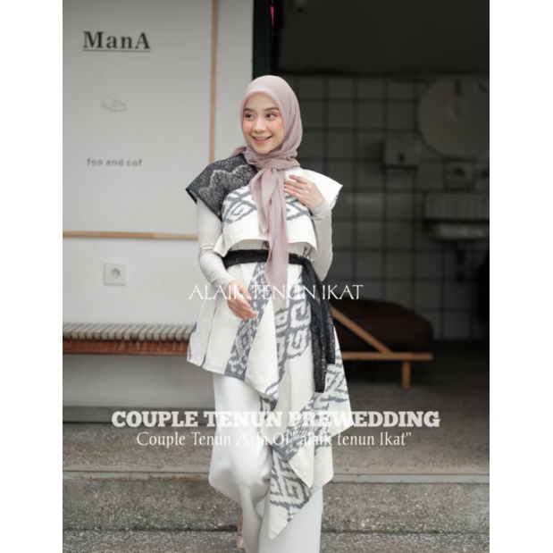 (READY STOK ) COUPLE BAJU TENUN ARFA 01 - KEMEJA TENUN - DRESS TENUN