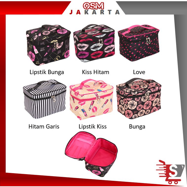 OSM JKT K502 (UK BESAR) Tas Kosmetik Motif / Tas Multi Fungsi / Bag Travel Make up