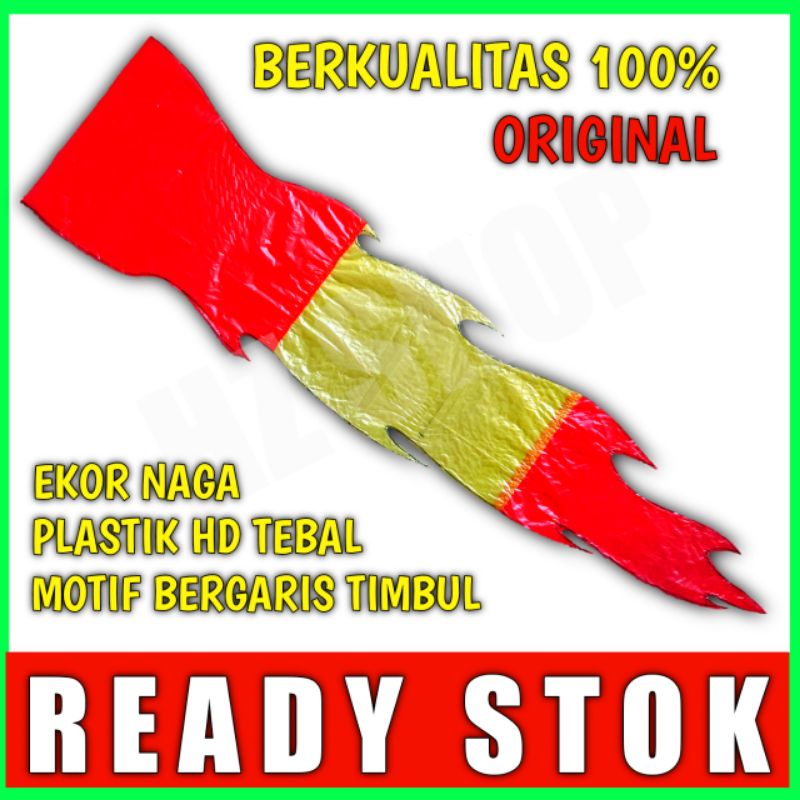 EKOR LAYANGAN NAGA MURAH MOTIF BERGARIS TIMBUL WARNA BISA REQUEST