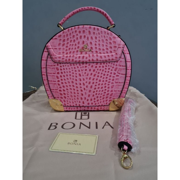 BONIA Sonia Croco Pink NEW bukan preloved