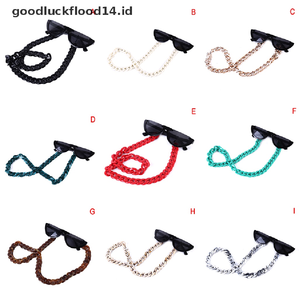 [OOID] Acrylic Glasses Spectacles Eyewear Chain Holder Cord Lanyard Necklace 66cm New ID