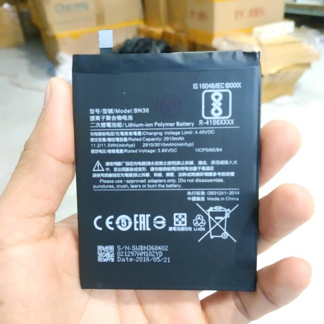 BATRE BATERAI BATERE BATTERY XIAOMI MI A2 / MI 6X BN36 ORIGINAL BATTERY