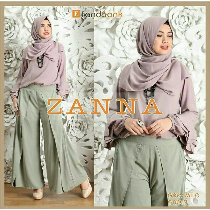 Baju Muslim Wanita Hijab Set 3in1 Kulot ZANNA Milo