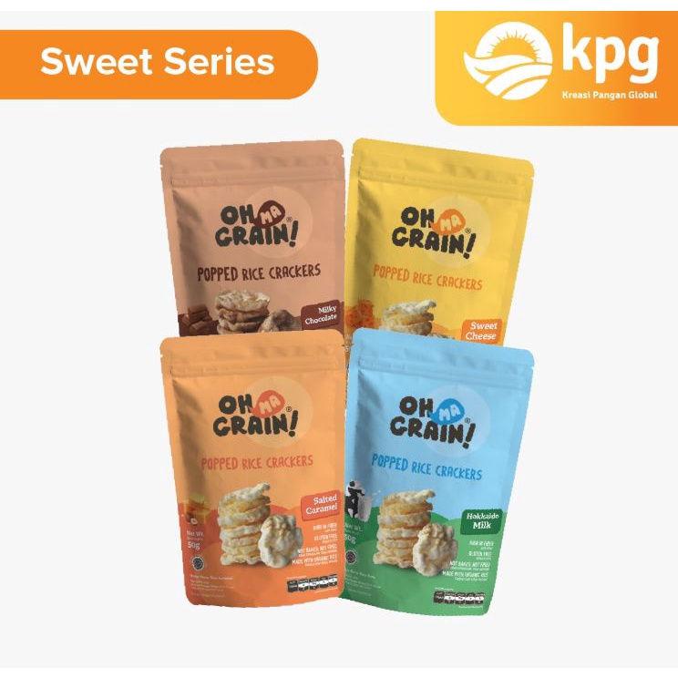 Oh Ma Grain Keripik beras 50gr / Oh Ma Grain ! Rice Crackers