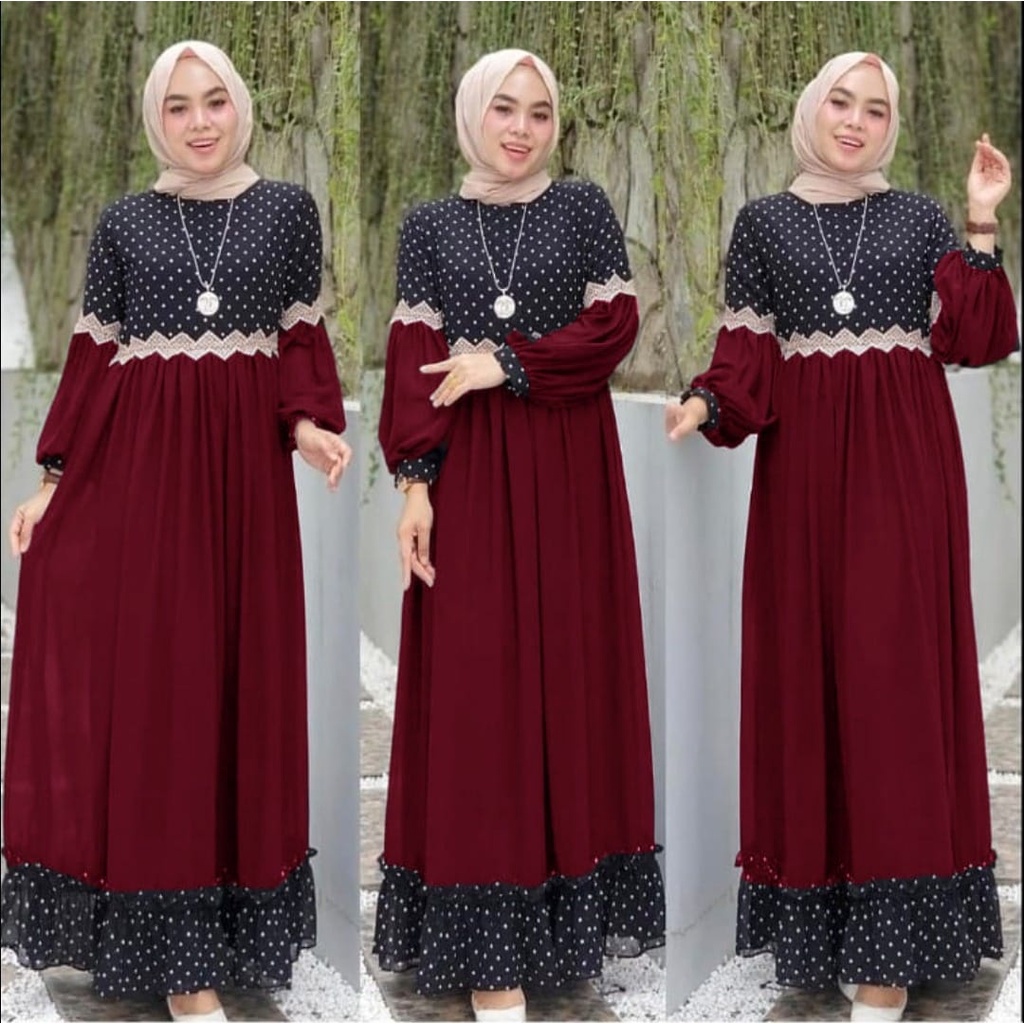 XC - Maxi Dress Melati / Dress Wanita / Fashion Muslim / Dress Maxi Muslim / Dress Kondangan