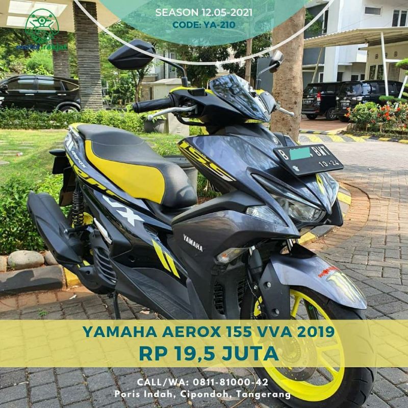 Motor Second Yamaha Aerox 155 VVA 2019 - Hitam | by motor.takjat
