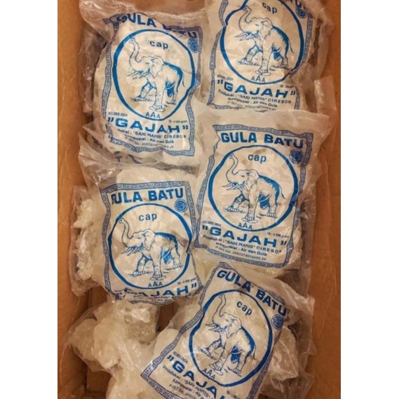 

Gula batu putih cap GAJAH / Rock Sugar