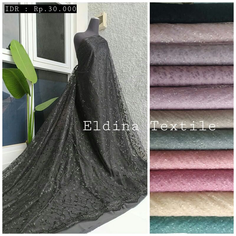 {ELDINA TEXTILE} KAIN MURAH / KAIN TILE / TILE AKAR / TILE BORDIR / TILE AKAR MUTIARA