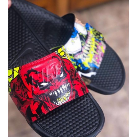 OBRAL MURAH..!! Sandal Slide Pria Wanita Niike Benassi X Venom Spiderman