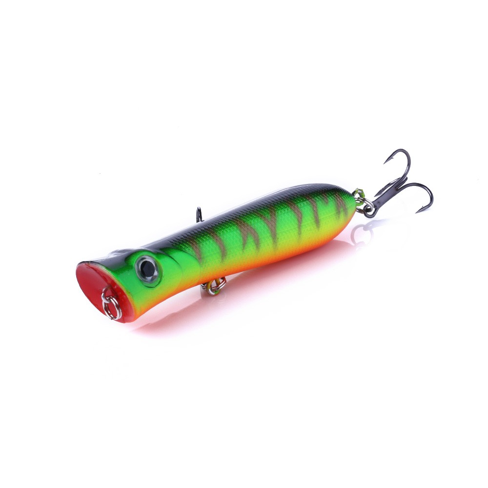 HENGJIA 10pcs 8cm/11g Popper Minnow umpan pancing fishing lure ikan wobbler swimbait bass Tackle