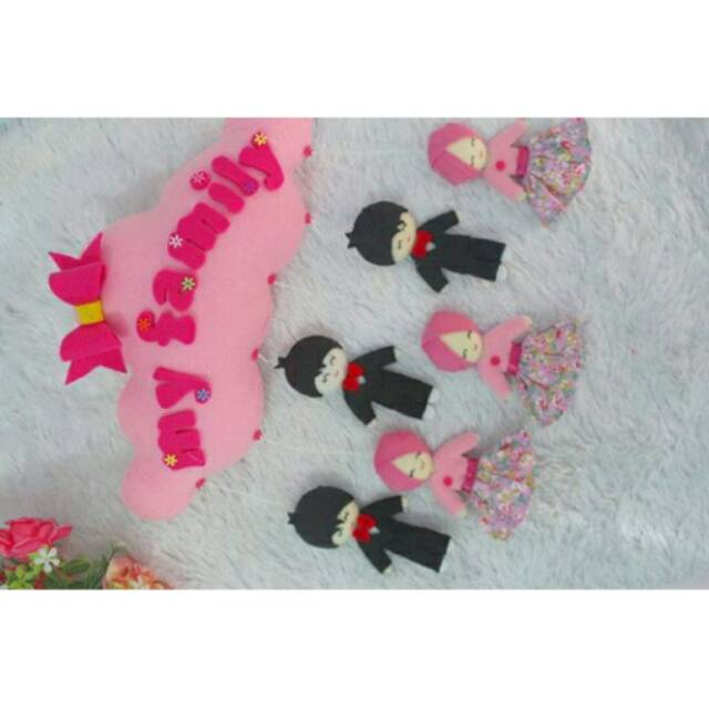 Hanging cloud, gantungan nama, gantungan pintu kamar family