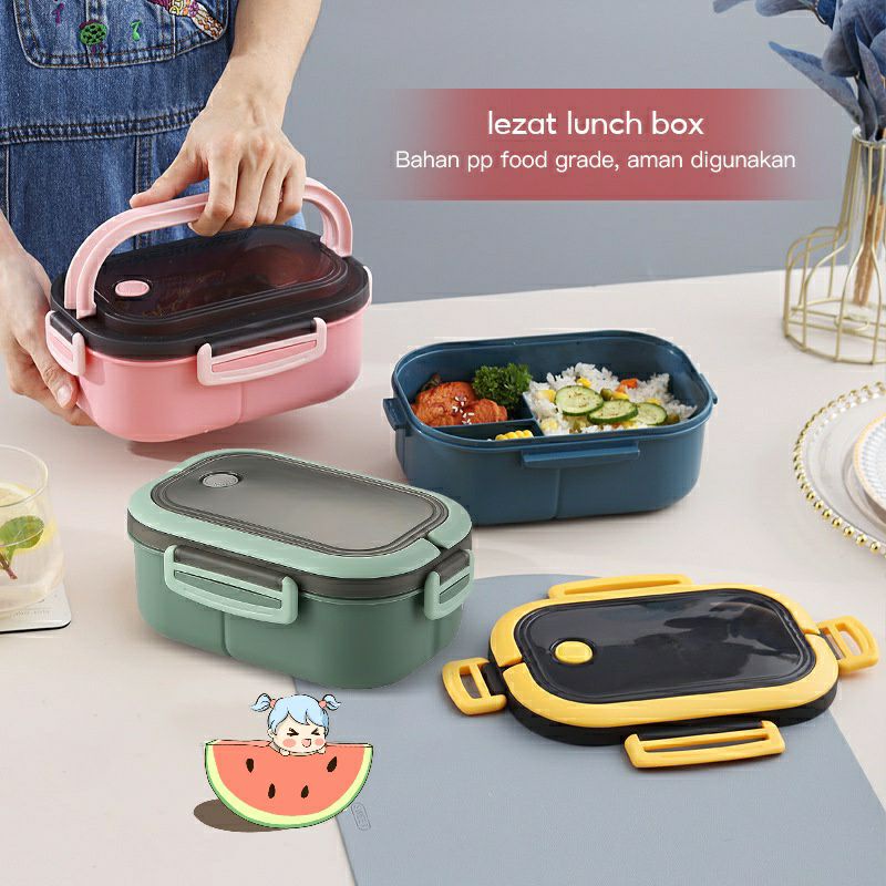 ~ PIYOSHI08 ~ Kotak Tempat Makan Lunch Box Transparant Bento - Bpa free  Dengan Lubang Udara PD125