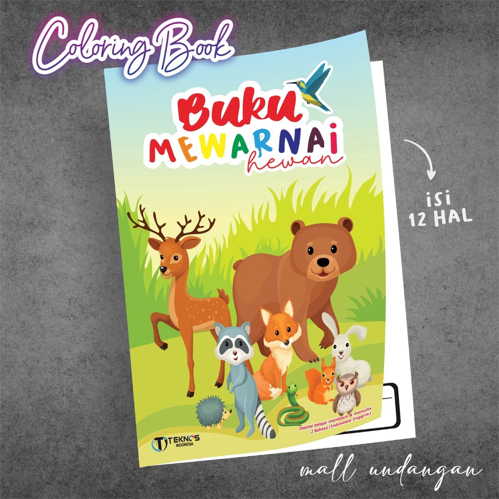 

BUKU ANAK MEWARNAI HEWAN - BUKU EDUKASI ANAK PAUD TK READY