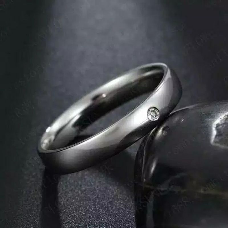 Terlariss!!!! cincin Titanium Cauple// Dapat 2 pict Cincin TAMPA BOX Anti karat tidak luntur
