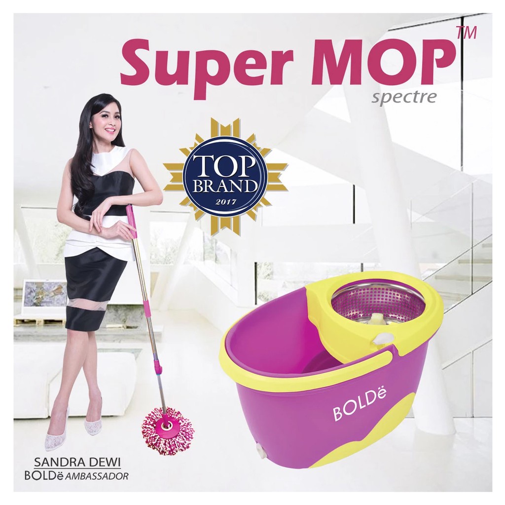 Alat Pel Lantai Super Mop Bolde Spectre stainless steel