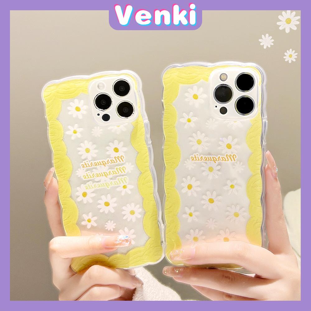 Casing Soft Case Silikon Transparan Motif Bunga Daisy Untuk iPhone 13 Pro Max 12 Pro Max 11 7plus