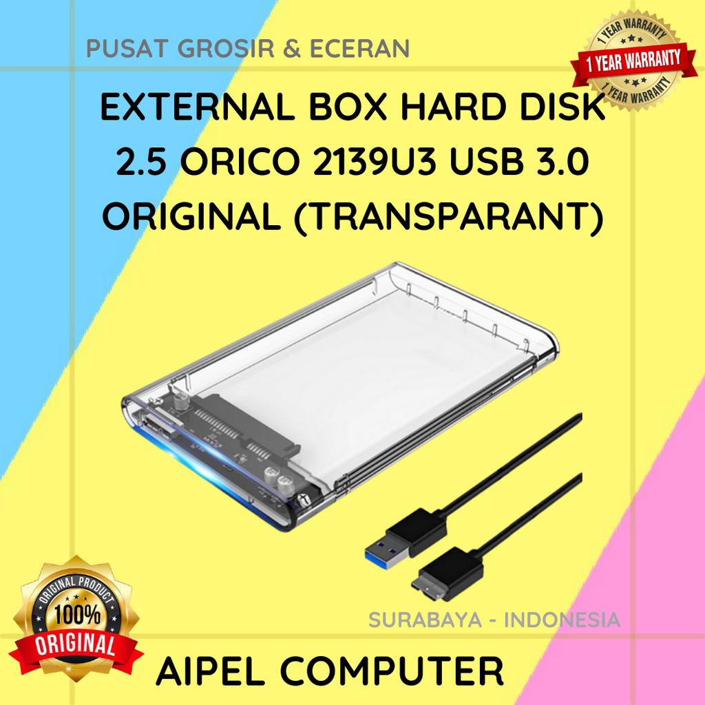 2139U3 | EXTERNAL BOX HARD DISK 2.5 O R I C O 2139U3 USB 3.0 ORIGINAL (TRANSPARANT)