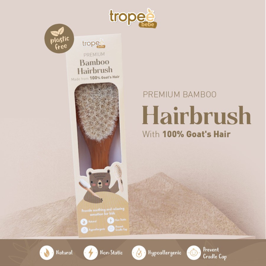 Tropee Bebe - Premium Bamboo Hairbrush