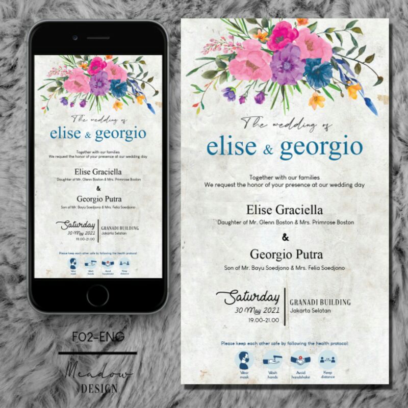 Undangan Digital E-Invitation F02 Wedding Pernikahan JPEG