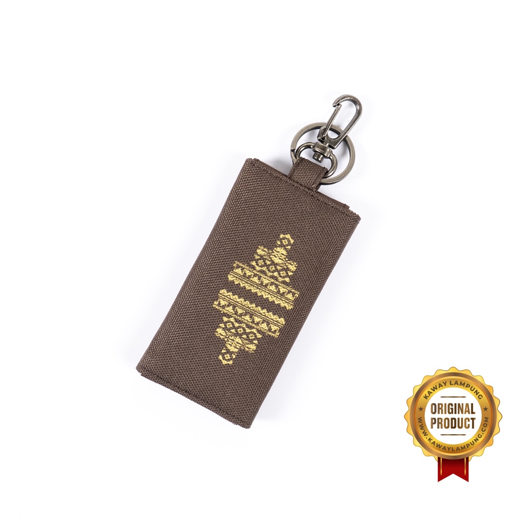 Kaway Gantungan Kunci Dompet STNK Mobil Motor GEOGRAPH KEY BROWN