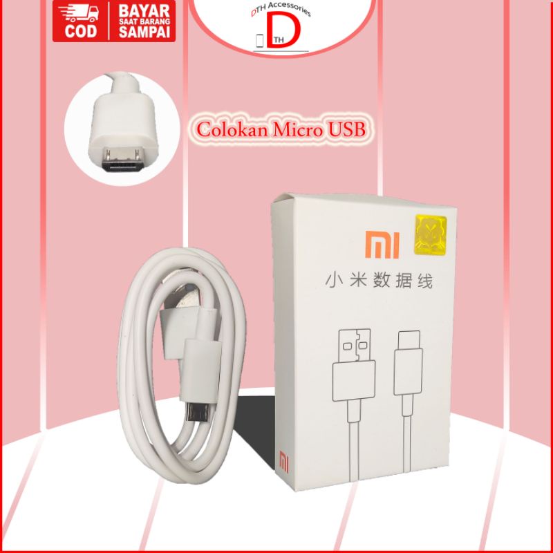 Kabel Data Xiaomi Original 100% Redmi 7, 7A, 6, 6A, 5, 5A, 4, 4A, 3, 2, Note 5, Note 4, 4x, 3, 3x Micro USB