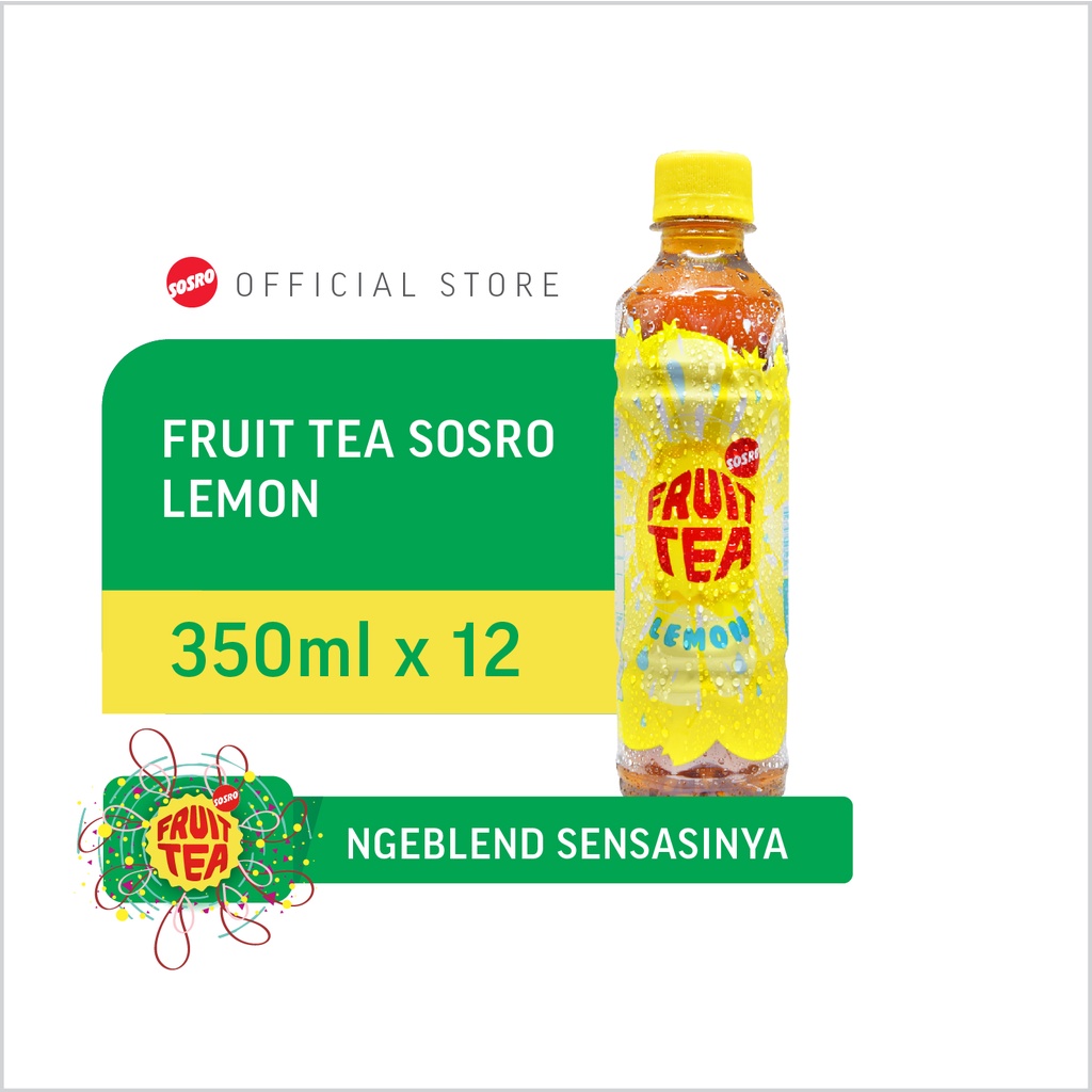 

Fruit Tea Sosro Lemon pet 350 ml isi 12 Pcs