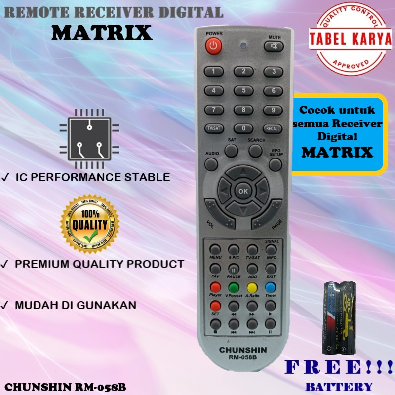 REMOTE REMOT RECEIVER DIGITAL MATRIX MULTI UNIVERSAL