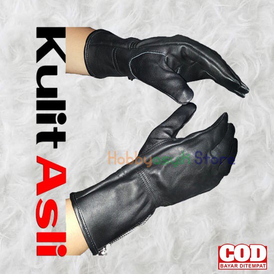 Gloves Sarung Tangan Motor Kulit Asli Garut Murah
