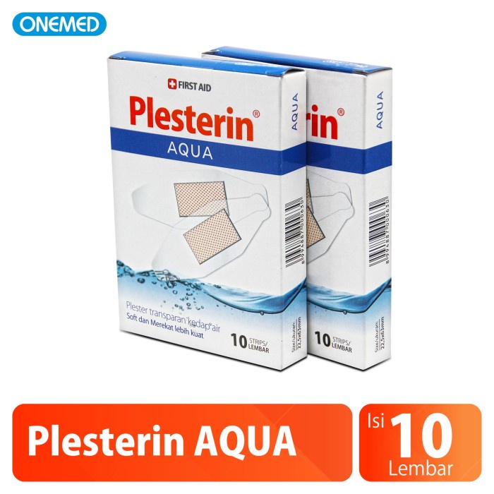 Plesterin Transparan Aqua Kedap Air box isi 10 Onemed OJB