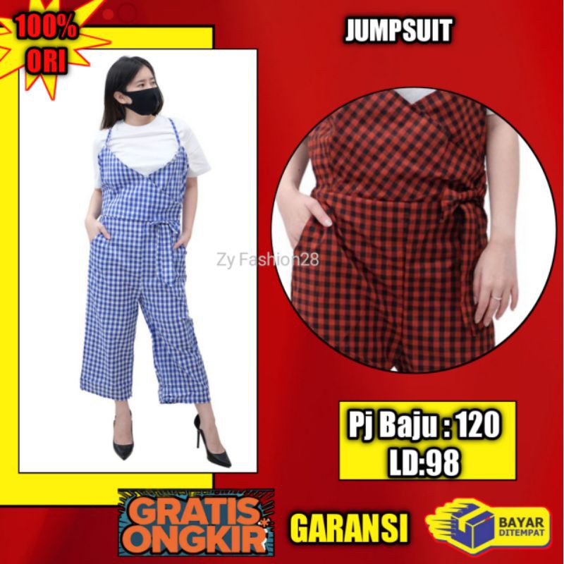 Baju Kodok Jumpsuit Celana Wanita Cewek Remaja Hijab Kasual Ala Korean Style Murah Kekinian Terbaru