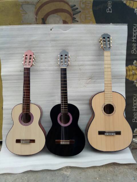 Gitar Akustik klasik yamaha 3/4 senar nilon tanem besi import custom bonus komplit senar import