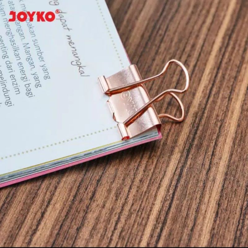 

1 pcs klip kertas warna rose gold diy 25 mm