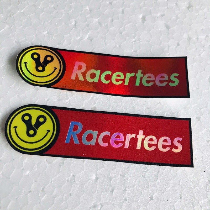 

Stiker Racertees Hologram Laminasi Glossy dan Hologram UV