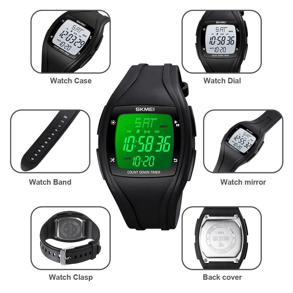 SKMEI 1610 Jam Tangan Pria Wanita Digital Anti Air WATCHKITE WKOS